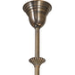 Meyda Lighting Revival 27" 6-Light Antique Brass Gas & Electric Chandelier With Clear Textured Shade Glass