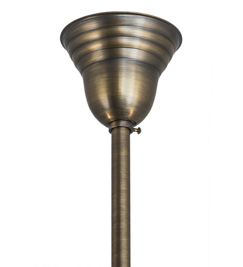 Meyda Lighting Revival 28" 4-Light Antique Brass Gas & Electric Chandelier With Clear Shade Glass