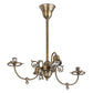 Meyda Lighting Revival 28" 4-Light Antique Brass Gas & Electric Chandelier With Clear Shade Glass