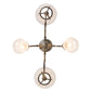 Meyda Lighting Revival 28" 4-Light Antique Brass Gas & Electric Chandelier With Clear Shade Glass