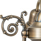 Meyda Lighting Revival 28" 4-Light Antique Brass Gas & Electric Island Chandelier With Clear Textured Shade Glass