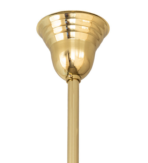 Meyda Lighting Revival 28" 4-Light Polished Brass Gas & Electric Chandelier With Clear Shade Glass