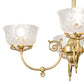 Meyda Lighting Revival 28" 4-Light Polished Brass Gas & Electric Chandelier With Clear Shade Glass