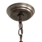 Meyda Lighting Revival 29" 6-Light Exterior Oil Rubbed Bronze Favrile Chandelier With Gold Iridescent Shade Glass