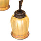Meyda Lighting Revival 32" 9-Light Mahogany Bronze Favrile Chandelier With Gold Iridescent Shade Glass