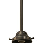 Meyda Lighting Revival 34" 2-Light Craftsman Brown on Brass Schoolhouse Island Pendant Light Hardware