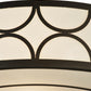 Meyda Lighting Revival 36" 4-Light Oil Rubbed Bronze Deco Semi-flush Mount Ceiling Light With Gloss Statuario Idalight Shade