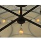 Meyda Lighting Revival 36" 4-Light Oil Rubbed Bronze Deco Semi-flush Mount Ceiling Light With Gloss Statuario Idalight Shade