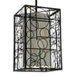 Meyda Lighting Revival 37" 15-Light Blackwash Deco Pendant Light With Statuario Idalight Shade