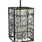 Meyda Lighting Revival 37" 15-Light Blackwash Deco Pendant Light With Statuario Idalight Shade