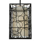 Meyda Lighting Revival 37" 15-Light Blackwash Deco Pendant Light With Statuario Idalight Shade