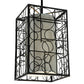 Meyda Lighting Revival 37" 15-Light Blackwash Deco Pendant Light With Statuario Idalight Shade