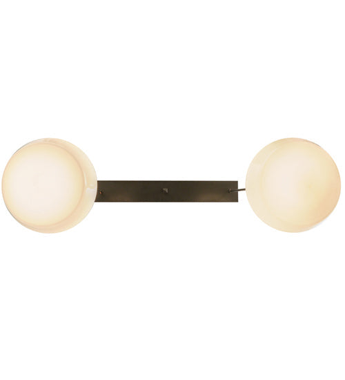 Meyda Lighting Revival 41" 2-Light Craftsman Brown Schoolhouse Island Pendant Light With White Opal Shade Glass