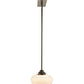 Meyda Lighting Revival 41" 2-Light Craftsman Brown Schoolhouse Island Pendant Light With White Opal Shade Glass