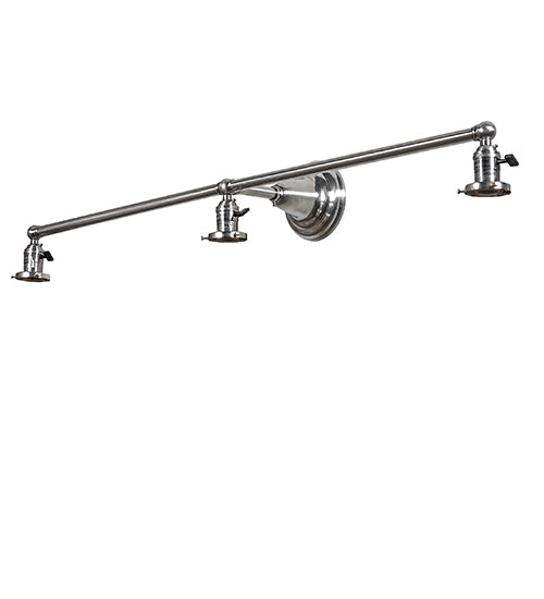 Meyda Lighting Revival 42" 3-Light Brushed Nickel Paddle Socket Vanity Light Hardware