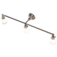 Meyda Lighting Revival 43" 3-Light Brushed Nickel Goblet Vanity Light With White Opal Shade Glass