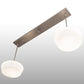 Meyda Lighting Revival 47" 2-Light Brushed Nickel Island Pendant Light With Solid White Shade Glass