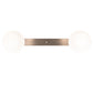 Meyda Lighting Revival 47" 2-Light Brushed Nickel Island Pendant Light With Solid White Shade Glass