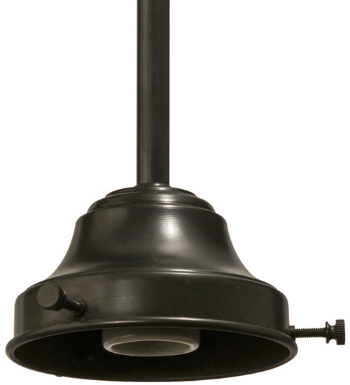 Meyda Lighting Revival 48" 2-Light Craftsman Brown Schoolhouse Island Pendant Light With White Opal Shade Glass