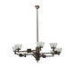 Meyda Lighting Revival 48" 8-Light Mahogany Bronze Summer Wheat Chandelier With Clear Shade Glass
