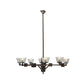 Meyda Lighting Revival 48" 8-Light Mahogany Bronze Summer Wheat Chandelier With Clear Shade Glass