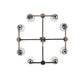Meyda Lighting Revival 48" 8-Light Mahogany Bronze Summer Wheat Chandelier With Clear Shade Glass