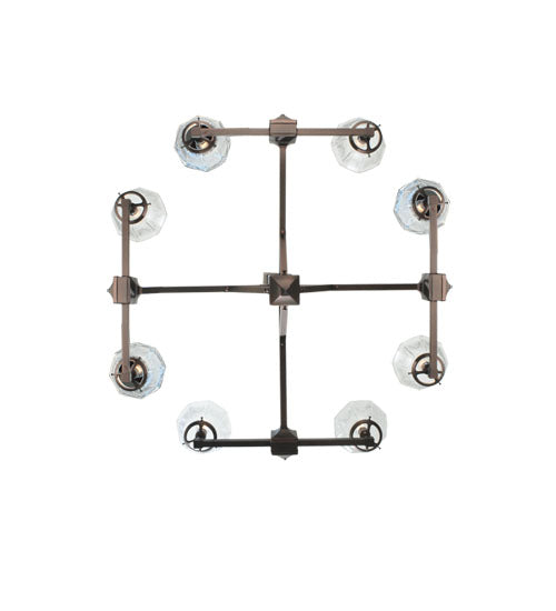Meyda Lighting Revival 48" 8-Light Mahogany Bronze Summer Wheat Chandelier With Clear Shade Glass