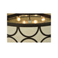 Meyda Lighting Revival 48" 8-Light Oil Rubbed Bronze Deco Cilindro Flush Mount Light With Beige Sahara Taupe Idalight Shade Glass