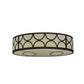 Meyda Lighting Revival 48" 8-Light Oil Rubbed Bronze Deco Cilindro Flush Mount Light With Beige Sahara Taupe Idalight Shade Glass