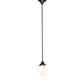 Meyda Lighting Revival 5" 1-Light Craftsman Brown Schoolhouse Colonnade Mini Pendant Light With White Cast Opal Shade Glass
