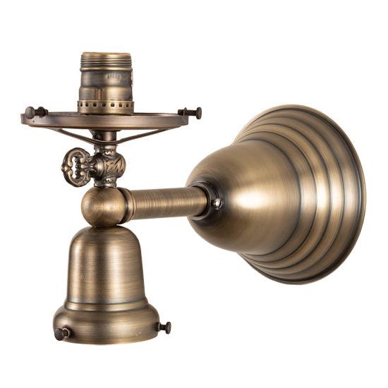 Meyda Lighting Revival 5" Antique Brass Gas & Electric Wall Sconce Hardware