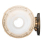 Meyda Lighting Revival 5" Antique Nickel Garland Wall Sconce With White Shade Glass
