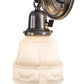 Meyda Lighting Revival 5" Antique Nickel Garland Wall Sconce With White Shade Glass