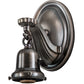 Meyda Lighting Revival 5" Antique Nickel Garland Wall Sconce With White Shade Glass
