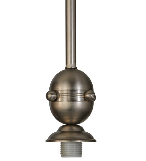 Meyda Lighting Revival 5" Brushed Nickel Deco Ball Pendant Light Hardware