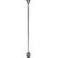 Meyda Lighting Revival 5" Brushed Nickel Deco Ball Pendant Light Hardware