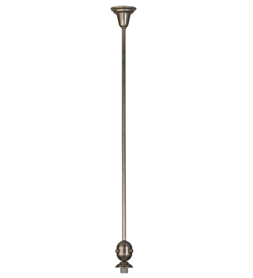Meyda Lighting Revival 5" Brushed Nickel Deco Ball Pendant Light Hardware