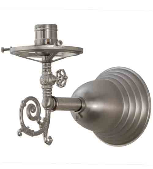 Meyda Lighting Revival 5" Brushed Nickel Gas Reproduction Wall Sconce Hardware