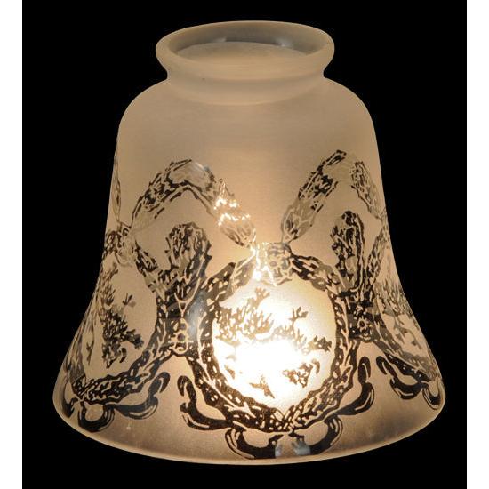 Meyda Lighting Revival 5" Clear & Frosted Wreath & Garland Shade Glass