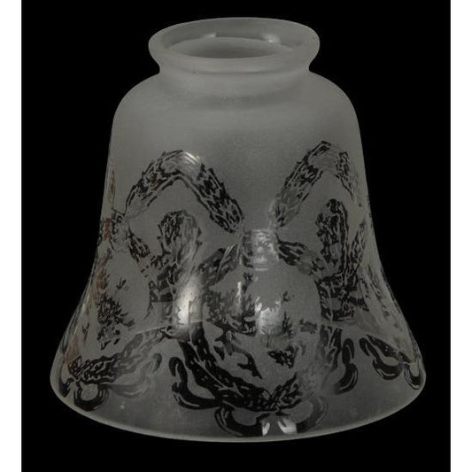 Meyda Lighting Revival 5" Clear & Frosted Wreath & Garland Shade Glass