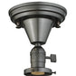 Meyda Lighting Revival 5" Craftsman Brown Chelsea Paddle Socket Flush Mount Light With White Opal Shade Glass
