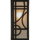 Meyda Lighting Revival 5" Craftsman Brown Deco Wall Sconce With Frosted Seeded Shade Glass