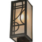 Meyda Lighting Revival 5" Craftsman Brown Deco Wall Sconce With Frosted Seeded Shade Glass