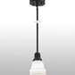 Meyda Lighting Revival 5" Craftsman Brown Garland Pendant Light With White Blown Shade Glass