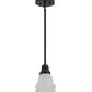 Meyda Lighting Revival 5" Craftsman Brown Garland Pendant Light With White Blown Shade Glass