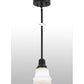 Meyda Lighting Revival 5" Craftsman Brown Garland Pendant Light With White Shade Glass