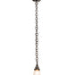 Meyda Lighting Revival 5" Craftsman Brown Gas & Electric Mini Pendant Light With Clear Textured Shade Glass