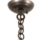 Meyda Lighting Revival 5" Craftsman Brown Gas & Electric Mini Pendant Light With Clear Textured Shade Glass