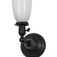 Meyda Lighting Revival 5" Craftsman Brown Goblet Wall Sconce With Opal White Shade Glass