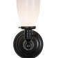 Meyda Lighting Revival 5" Craftsman Brown Goblet Wall Sconce With Opal White Shade Glass